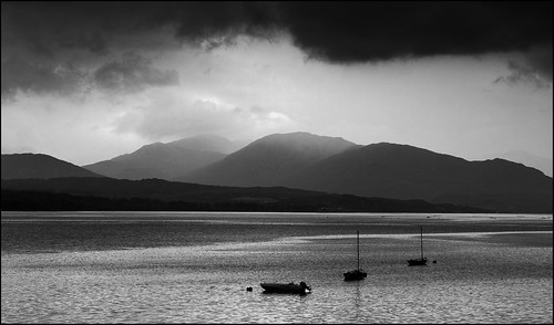 landscape scotland blackwhite highlands