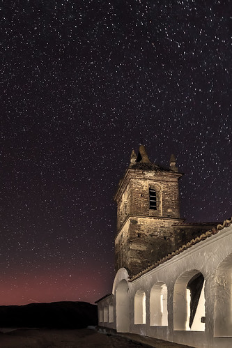 night canon stars landscape noche nocturnal iglesia paisaje estrellas nocturna ermita sanmames circumpolar aroche