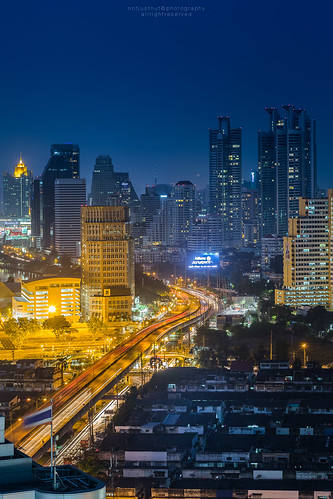 road city sky landscape thailand twilight cityscape bangkok citylife