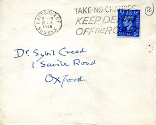 Sherrington to Sybil Creed (Cooper) - 25 July 1946 (S/2/12/12)