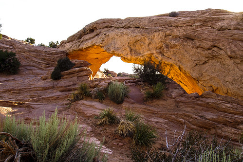 outdoor arch canyonlands rock utah sunrise
