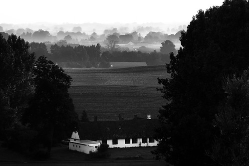 morning trees mist fog farmhouse sunrise dawn skåne sweden sverige plains alesstenar fujineopan1600 kåseberga 2013 skånelän xpro1 vsco