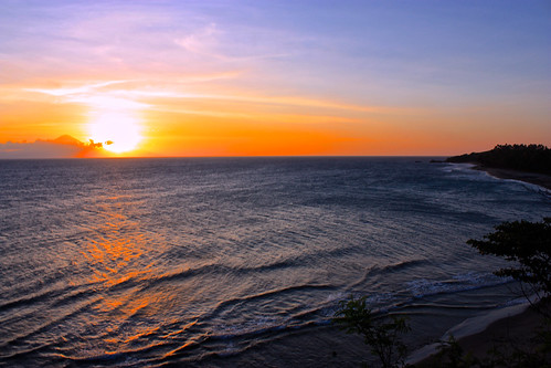 sundown on Lombok, looking towards Bali