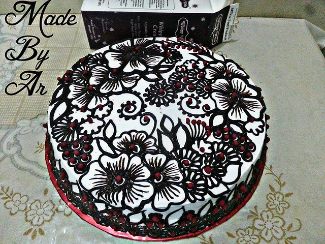 Arabic Henna Art Red Velvet Cake by Ar Rajpout of Amazing Foods Ideas & Recipes