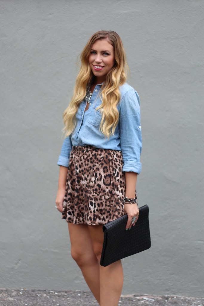 Living After Midnite: Chambray & Leopard   a Bracelet Giveaway