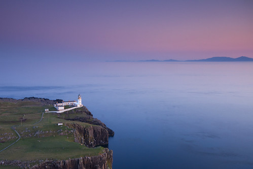 uk sunset sea summer lighthouse seascape skye scotland highlands escocia ecosse neistpoint escosia