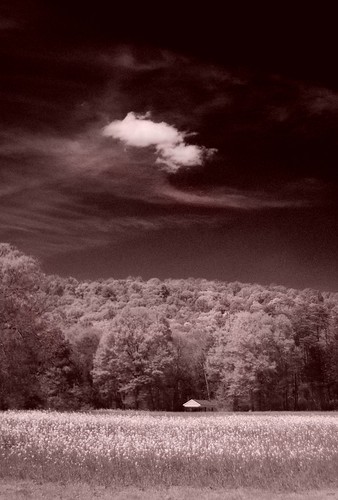 cloud sky landscape field meadow rural sountryside virginia cedarmountain culpeppercounty pentax km digital monochrome infrared pentaxaf250mmlens redfilter pentaxart