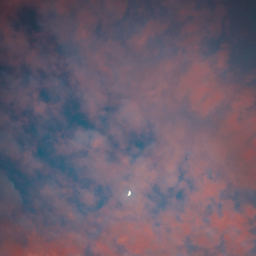 sunset moon clouds colorado lyons dearth