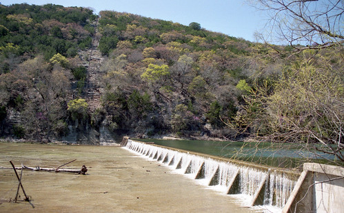 camp nature water river landscape outdoors waterfall texas dam tx country hill 1992 frio 1990s 90s heb headwaters leakey