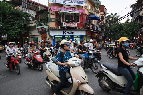 Motorbike traffic in Hanoi