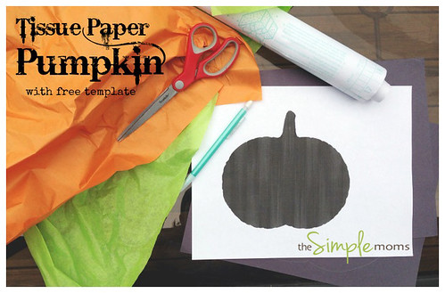 Easy Tissue Paper Pumpkin Craft