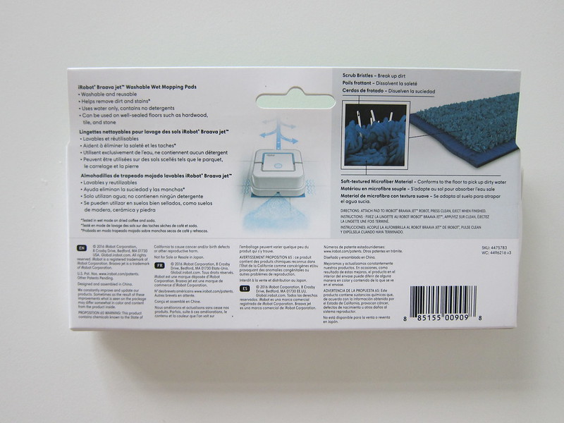 iRobot Braava Jet Washable Wet Mopping Pads - Packaging Back