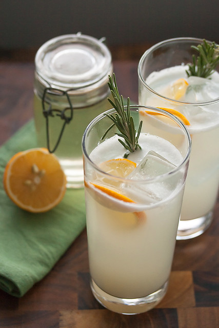 Meyer Lemon Rosemary Gin Fizz