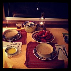 Lobster bisque & lobster lobster dinner.  Hours ago … 