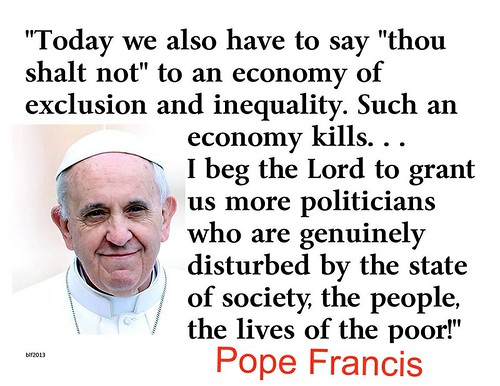 Pope Francis rips capitalism and trickle-down economics