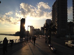 On the Corniche looking east, Beirut