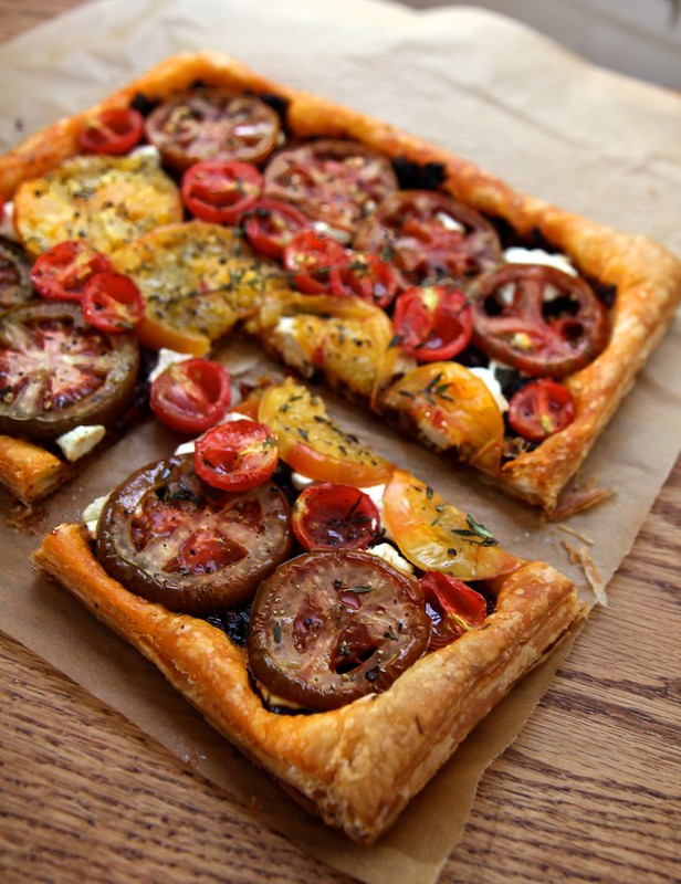 Heirloom Tomato Tart with a Walnut Base (Gluten Free)