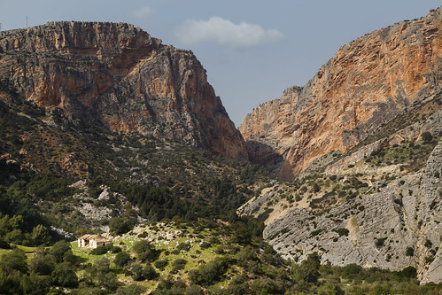 landscape valley house mountain mountains rock gorge guadalhorce malaga andalucia spain walk caninito del rey nature travel
