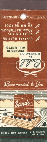 vintage matchbook motel newmexico