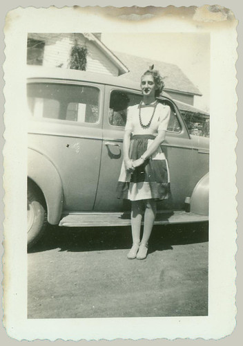 Woman and car