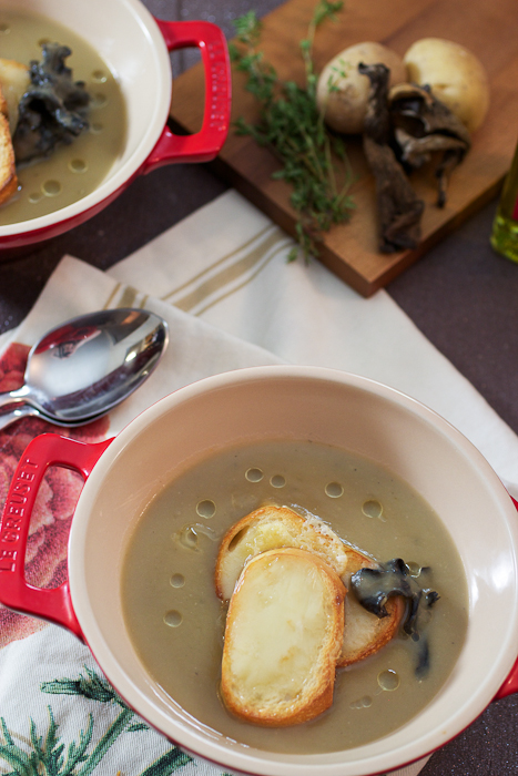 Mushroom, Potato and Brie Soup