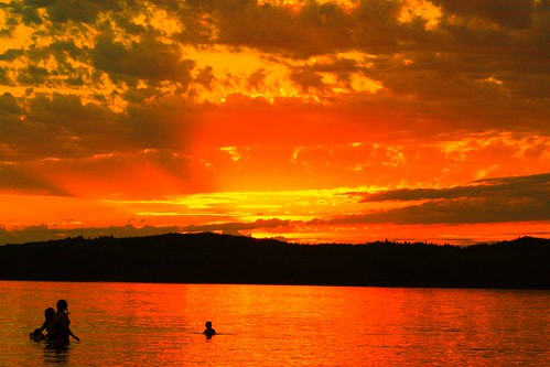 sunset summer lake ontario canada beach swimming northwesternontario pelicanlake siouxlookout secondsandybeach