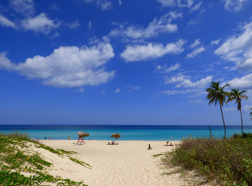 vacation holiday beach clouds paradise havana cuba palmtree tropical caribbean playadeleste villabacuranao