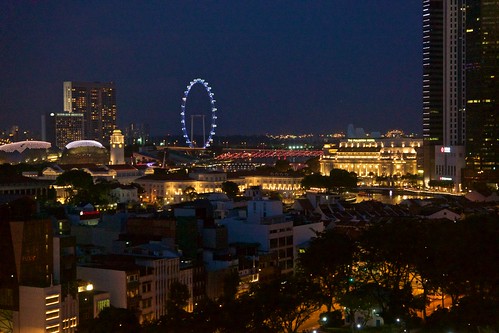 sony alpha 77 slt dslr singapore night view urban city dark flyer fullerton river buildings cbd