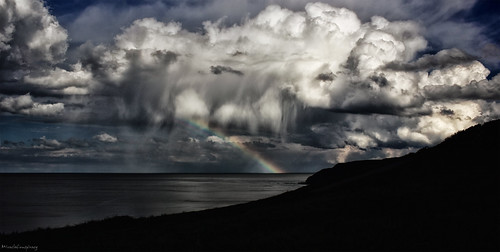 uk sea seascape storm rain clouds contrast landscape seaside rainbow cliffs scarborough northyorkshire canon1855mm canoneos550d mygearandme mygearandmepremium miracleconspiracy