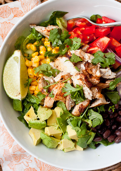 Southwest Chicken Chopped Salad with Chipotle Honey Dressing