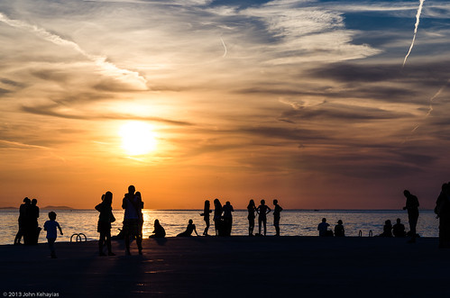 sunset sea people color clouds croatia zadar adriaticsea odop zadarcounty