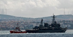 Turkey, Istanbul - tug towing Algerian Navy, 937 ANS Soummam