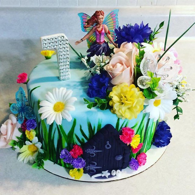 Garden Fairy Cake by Kristy's Custom Cakes