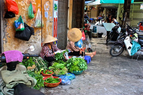 Every street corner had a market in Hanoi
