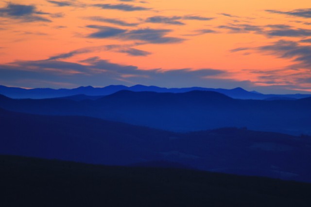 An Appalachian sunrise from Grayson Highlands State Park, Virginia