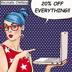 20% Off Everything Sale at Anomalie Clothing for one week only! Just shop at https://anomalieclothing.com.au/ and use Discount Code TAKETWENTYOFF. Sale ends Friday 17 March 2017 #Sale #RockabillyStyle #VintageFashion