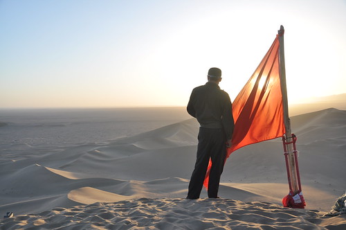 china travel sunrise desert silkroad