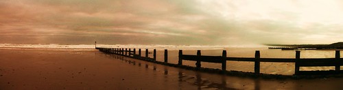 morning sea panorama cloud beach sunrise fence dawn seaside pano tide pan groyne tidal pani redcar uploaded:by=flickrmobile flickriosapp:filter=nofilter