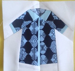 Paper pieced shirt - 2