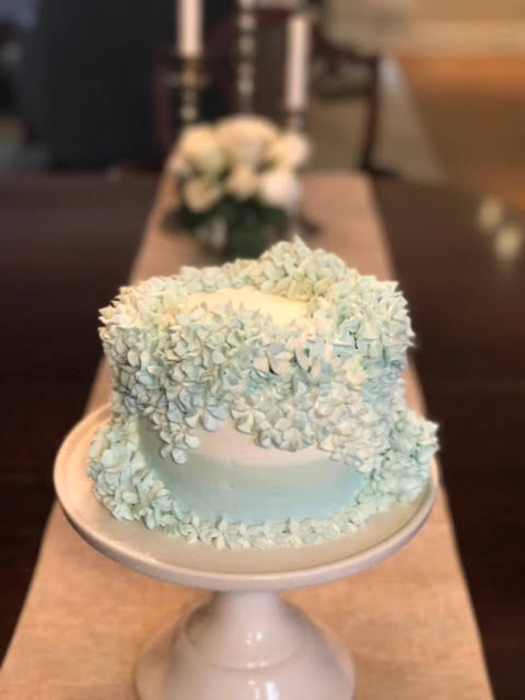 Hydrangea Cake by Annie O'Connor of Serving Up Sweets