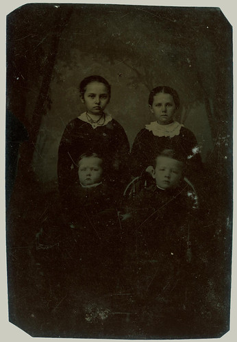 Tintype: Four children