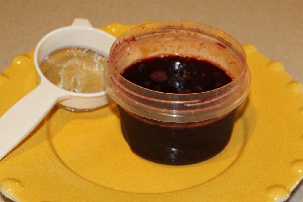 Blueberry Vinegar - ready to strain