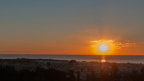 sea sunrise cyprus paphos кипр
