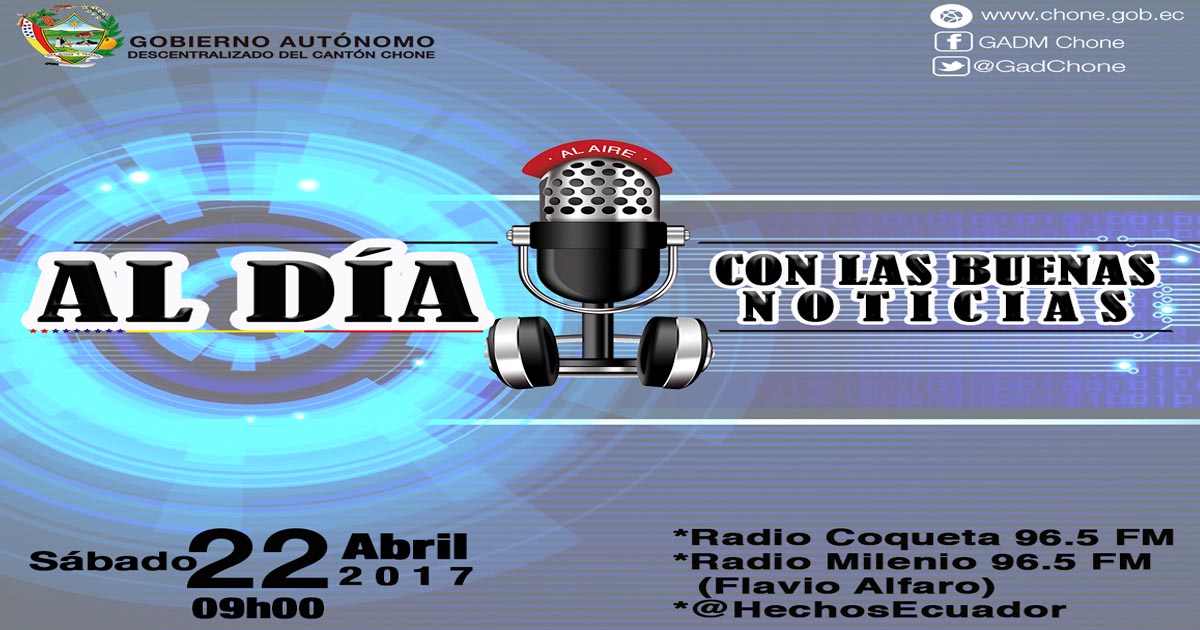Listo el programa radial municipal Al DÃ­a con la Buenas Noticias