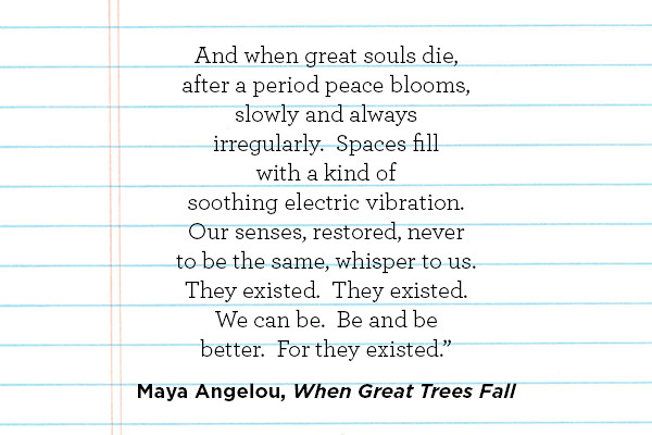 maya angelou when great tree falls poem audiobook