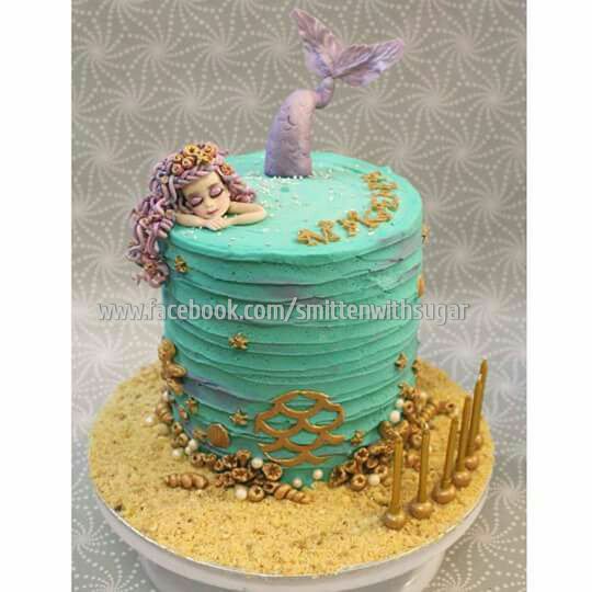 Mermaid Themed Cake by Melissa Jansen van Vuuren of Smitten with Sugar
