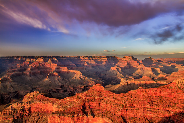 Sunset Over a Grand Canyon