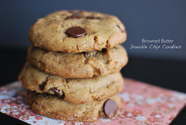 Browned Butter Double Chip Cookies