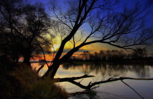 sunset colors river landscape cesarz marcelxyz