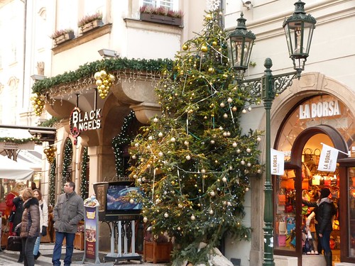 Decoración navideña en Praga
